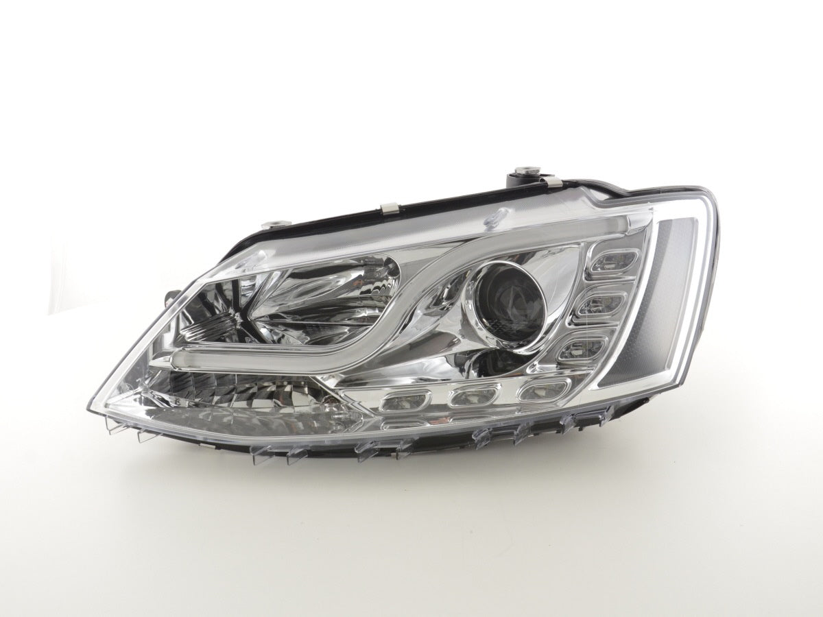 Scheinwerfer Set Daylight LED Tagfahrlicht VW Jetta 6 ab 2011 chrom Scheinwerfer Set Daylight LED Tagfahrlicht VW Jetta 6 ab 2011 chrom